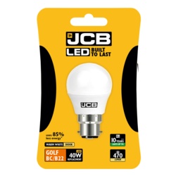 JCB LED Golf 470lm Opal 6w - B22 2700k - STX-363015 
