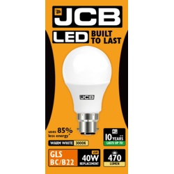 JCB LED A60 470lm Opal 6w - B22 2700k - STX-363032 