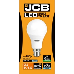 JCB LED A60 1560lm Opal 15w - B22 6500k - STX-363042 