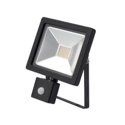 Lyveco LED Slimline Floodlight With PIR - Black 20w 6500K - STX-363087 