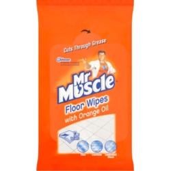 Mr Muscle Floor Wipes Pack 12 - With Orange Oil - STX-363399 
