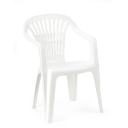 SupaGarden Resin Chair - White - STX-366356 