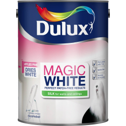 Dulux Magic White Silk 5L - Pure Brilliant White - STX-366604 