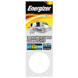 Energizer Tiltable Downlight Kit - 16.5W Chrome - STX-366690 