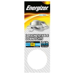 Energizer Tiltable Downlight Kit - 16.5W Brushed Chrome - STX-366692 