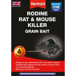 Rentokil Rodine Rat & Mouse Killer Grain Bait - 4 Sachet - STX-367412 