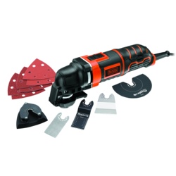 Black & Decker 300W Oscillating Multi Tool with 12 Accessories + Kitbox - STX-367449 