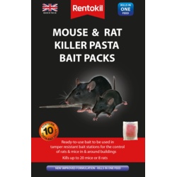 Rentokil Mouse & Rat Killer Pasta Bait - 10 Sachet - STX-367626 