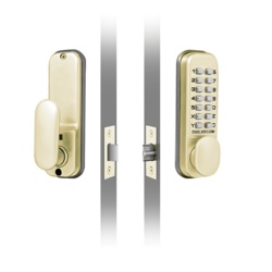 Codelocks Mechanical Deadlock With Mortice Latch - Brass 60mm - STX-367975 