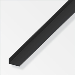 Alfer Unequal Angle Black PVC - 20mmx10mmx1m - STX-368450 