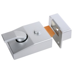 Sterling Double Locking Night Latch - Silver 60mm - STX-368689 