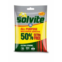 Solvite All Purpose Wallpaper Adhesive - 5 Roll + 50% Extra Free - STX-368848 