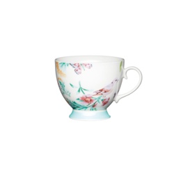 KitchenCraft Footed Mug 400ml - White Bird - STX-369309 