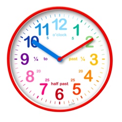 Acctim Wickford Kids Time Teach Clock 20cm - Red - STX-369623 