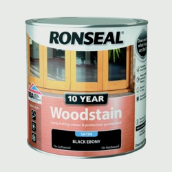 Ronseal 10 Year Woodstain Satin 2.5L - Ebony - STX-370323 