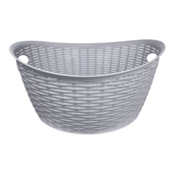 Anika Home 27L Rattan Washing Basket - Grey - STX-370419 