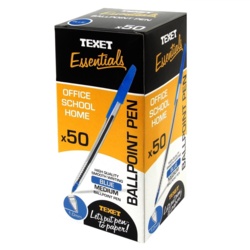 Texet Ball Point Pens Pack 50 - Blue - STX-371013 