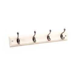 Headbourne Cream Board Satin Nickel Hook - 4 Hook - STX-372340 