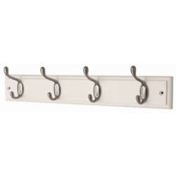 Headbourne White Board Satin Nickel Hook - 4 Hook - STX-372346 