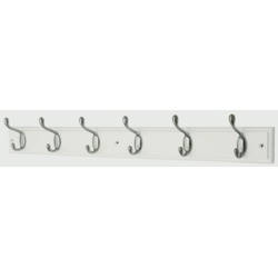 Headbourne White Board Satin Nickel Hook - 6 Hook - STX-372347 