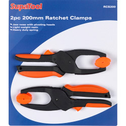 SupaTool Ratchet Clamps - 2 x 200mm - STX-372383 