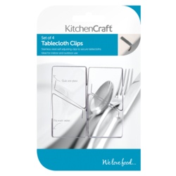 KitchenCraft Table Cloth Clips - Stainless Steel 4 Piece - STX-373544 