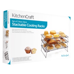 KitchenCraft 3 Tier Cooling Rack - 40 x 25cm Non Stick - STX-373546 