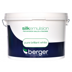 Berger Vinyl Silk 10L - Pure Brilliant White - STX-373549 