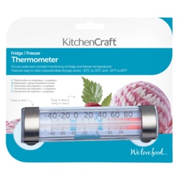 KitchenCraft Fridge Freezer Thermometer - With Suction Cup - STX-373575 
