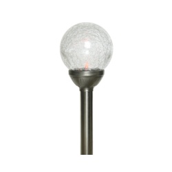 Lumineo LED Solar Crackle Glass Ball - 1 Light - 10x30.5cm - Colour Changing - STX-373756 