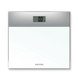 Salter Glass Electronic Scale - White/Silver - STX-374189 
