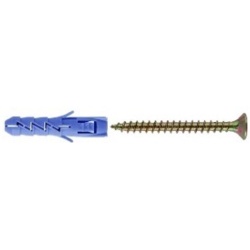 Rawlplug Plastic Expansion Plug With Screw - BLUE - STX-375829 