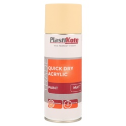PlastiKote Quick Dry Acrylic Spray 400ml - Magnolia - STX-376447 
