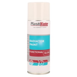PlastiKote Radiator Spray Paint - 400ml White Gloss - STX-376448 