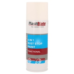 PlastiKote 4 in 1 Rust Treatment Spray 400ml - White - STX-376456 