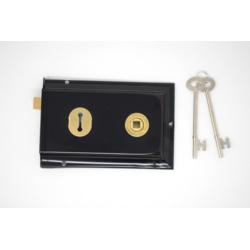 Yale Essentials Rim Deadlock - Black 2 Lever - STX-376905 