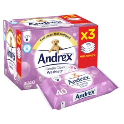 Andrex Gentle Clean Washlets - 3 Pack - STX-377147 