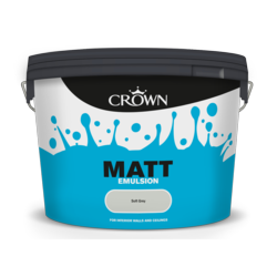 Crown Non Breath Easy Matt Emulsion 10L - Soft Grey - STX-377648 