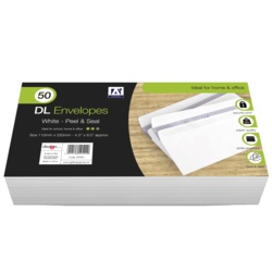 Anker DL Peel & Seal Envelopes - Pack 50 White - STX-377772 