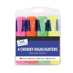 Tallon Chunky Highlighters Neon Colours - Set 4 - STX-378071 