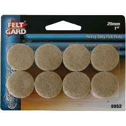 Felt Gard Round Pads - 25mm x 16 - STX-391708 