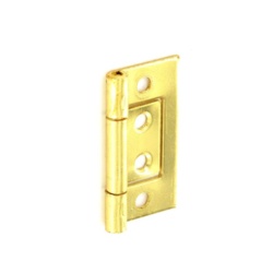 Securit Flush Hinges Brass Plated (Pair) - 40mm - STX-391874 
