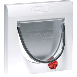 Petsafe Manual 4 Way Locking Classic Cat Flap - White with Tunnel - STX-393630 