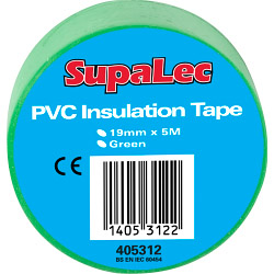 SupaLec PVC Insulation Tapes - Green 5 Metre Pack 10 - STX-405312 