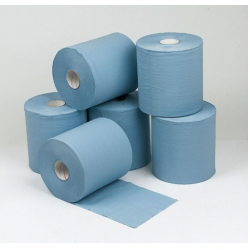 Concept 2 Ply Blue Centre Feed Rolls - 150m x18.5cm Pack 6 - STX-424073 
