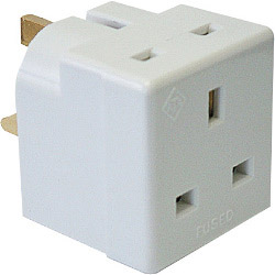 Dencon 13A, 2 Way Adaptor to BS1363/3 - Bubble Packed - STX-424543 