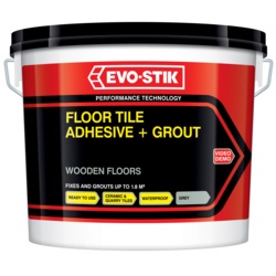 Evo-Stik Tile A Floor Flexible Adhesive & Grout for Wooden Floors - Charcoal Grey - 5L - STX-434914 