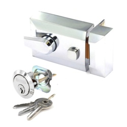 Securit Polished Chrome Double Locking Nightlatch - Standard - STX-443739 