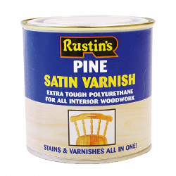 Rustins Polyurethane Satin Varnish 250ml - Pine - STX-451953 