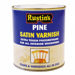 Rustins Polyurethane Satin Varnish 500ml - Pine - STX-452025 